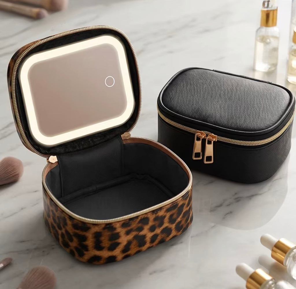 Mini Makeup Bag with LED Mirror