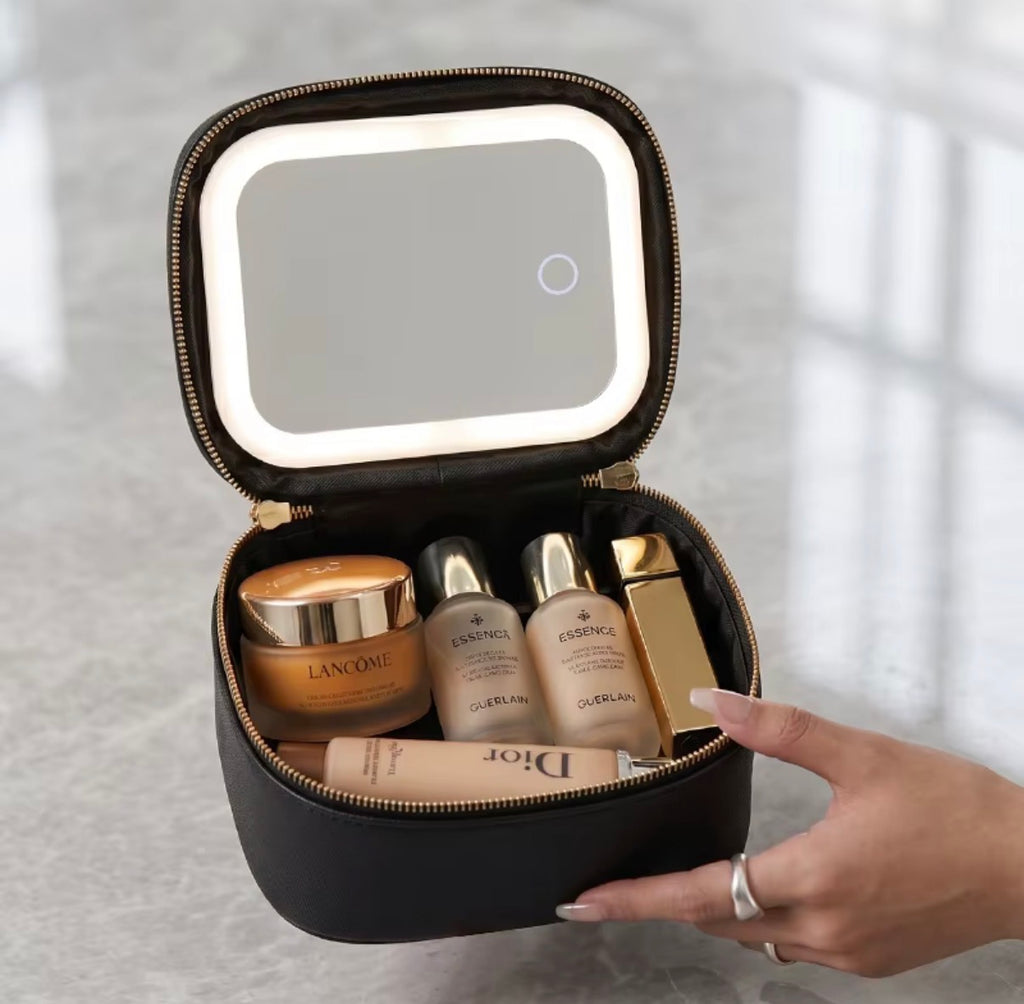 Mini Makeup Bag with LED Mirror