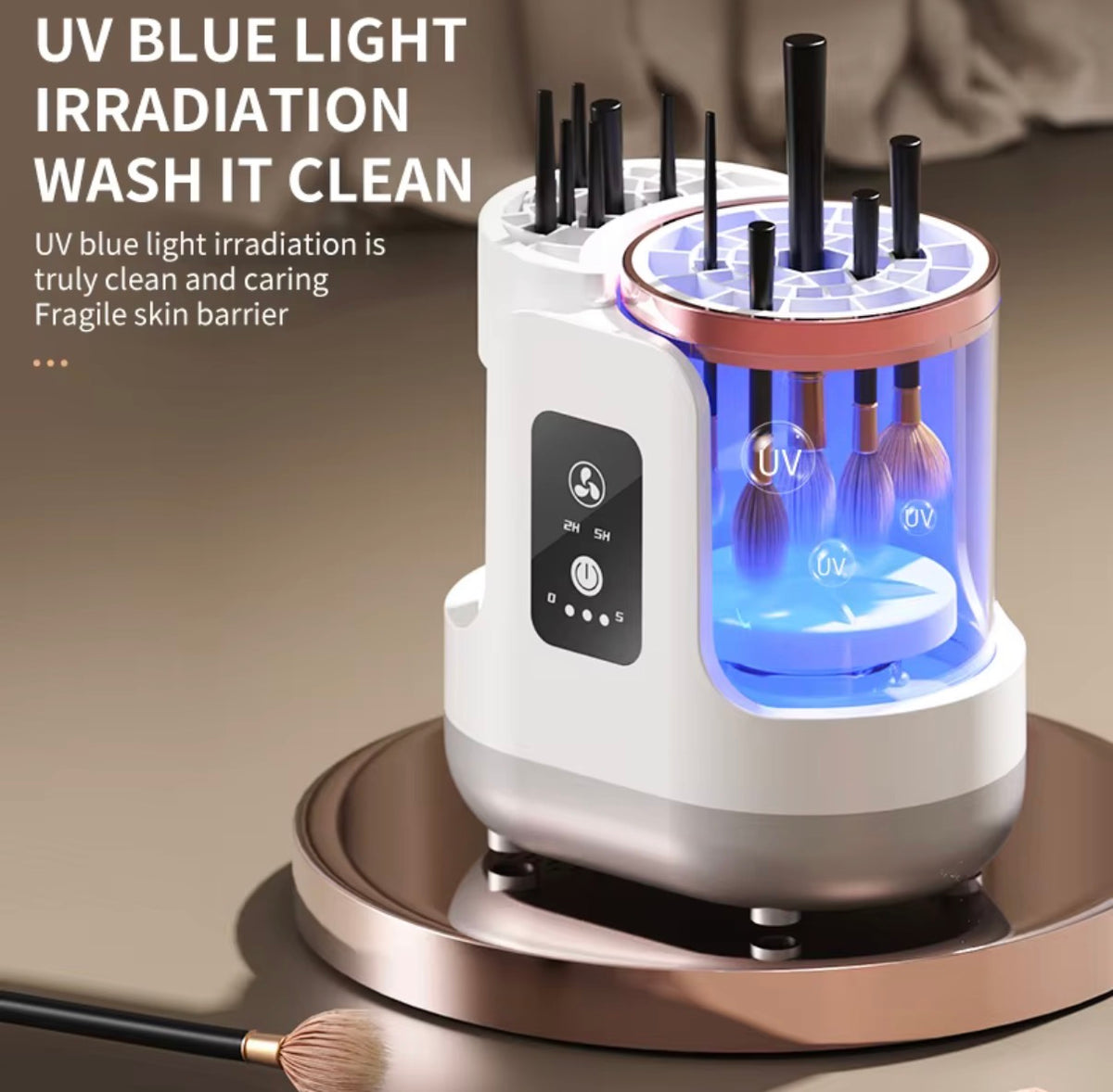 Makeup Brush Cleaner & Dryer with UV Light
