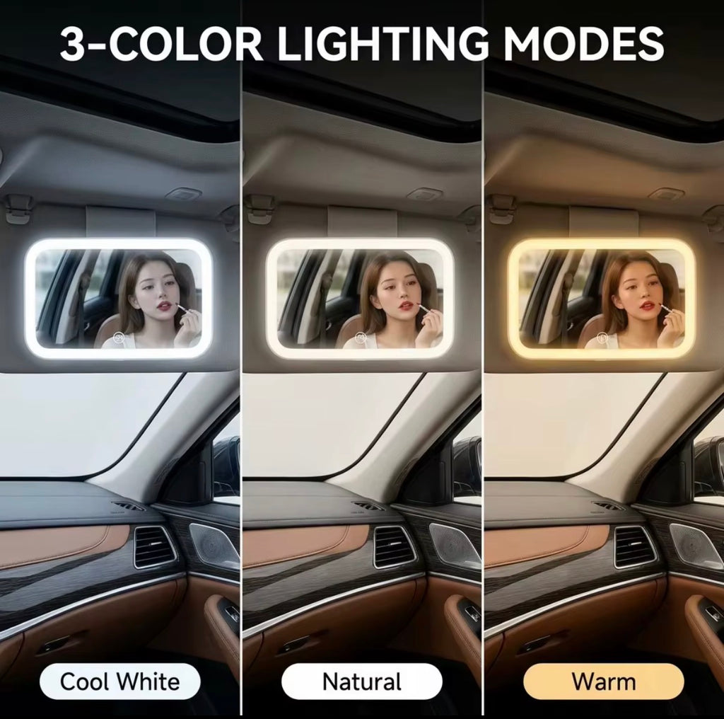 Car LED Makeup Mirror