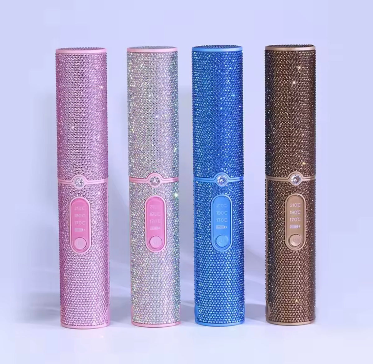 Mini Hair Straightener with Crystals