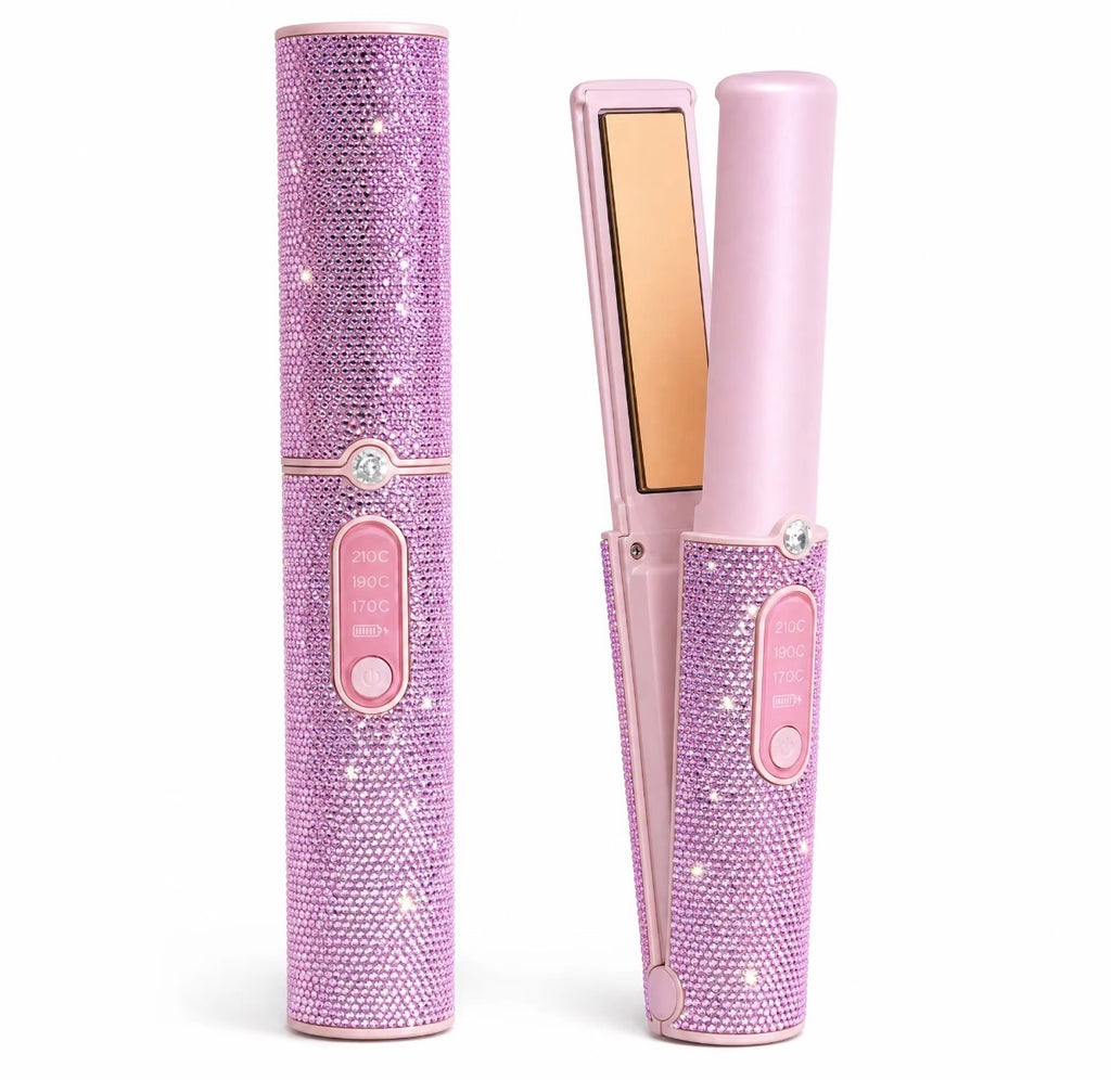 Mini Hair Straightener with Crystals